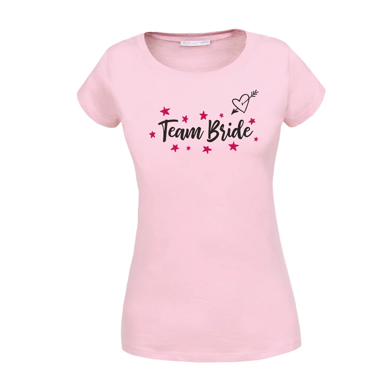 Team Bride&Stars | grafikás lánybúcsús női pamutpóló