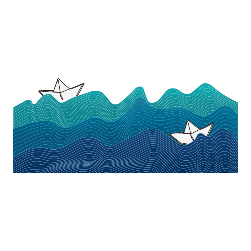 Papírcsónak Balaton | grafikás női pamutpóló