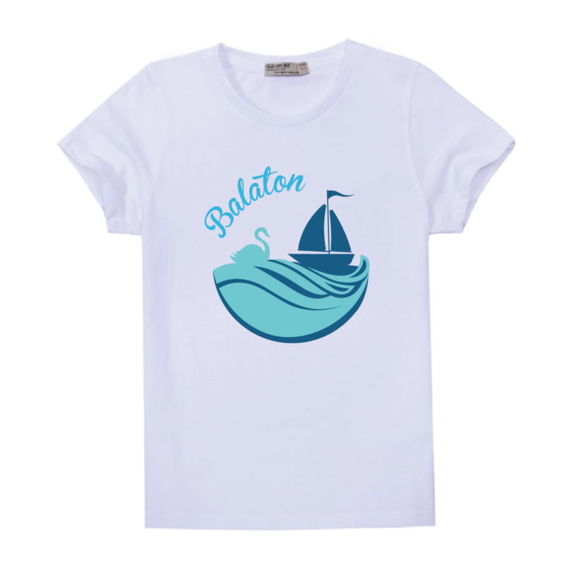 Balaton hattyús | grafikás lány pamutpóló