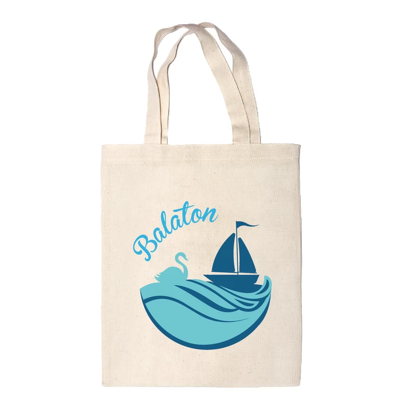 Balaton hattyús | grafikás vászontáska