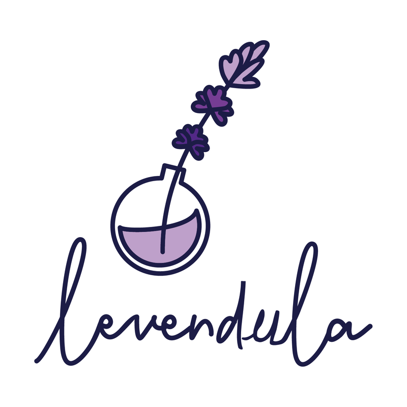 levendula üvegben | grafikás női pamutpóló