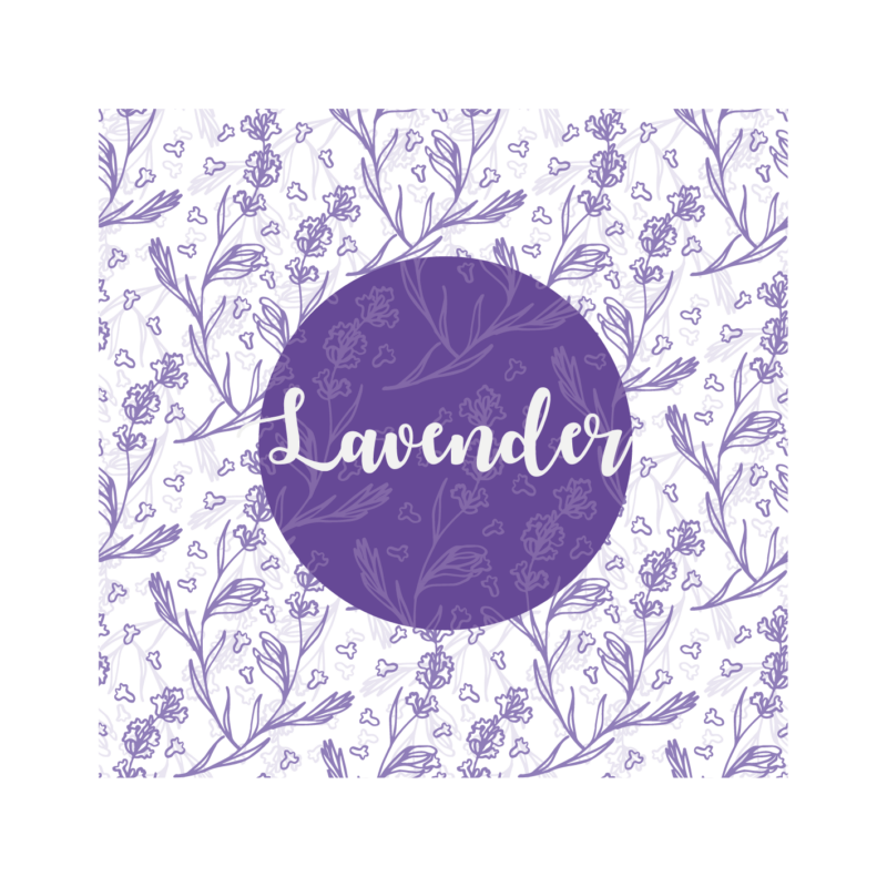 Lavender - körben | grafikás női pamutpóló