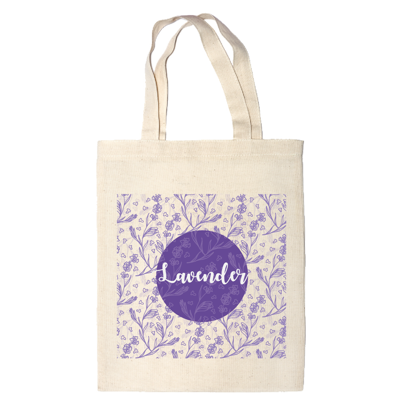 Lavender - körben | grafikás vászontáska