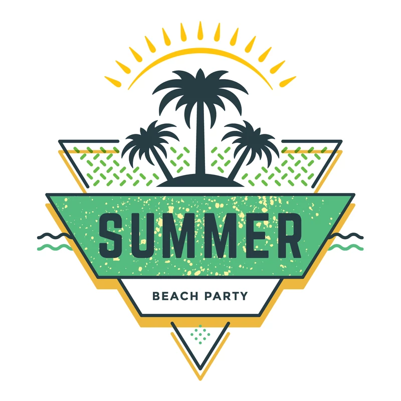 Summer beach party | grafikás férfi póló