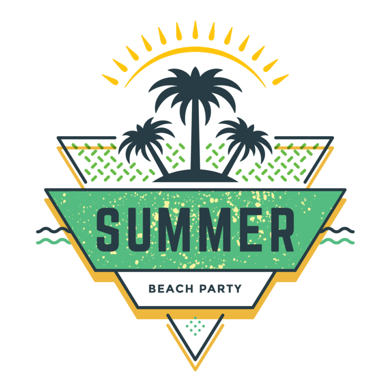 Summer beach party | grafikás férfi póló