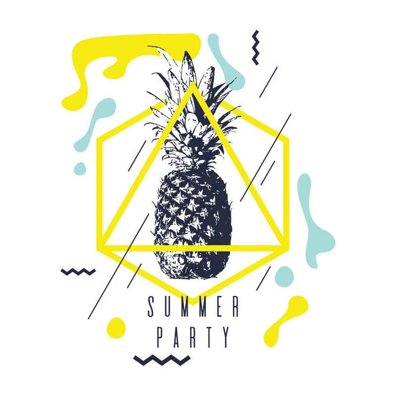 Ananász summer party | grafikás férfi póló