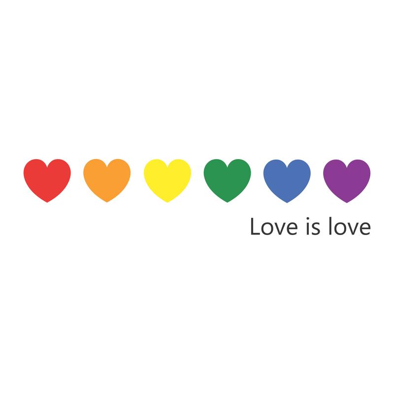 Love is love | grafikás női pamutpóló