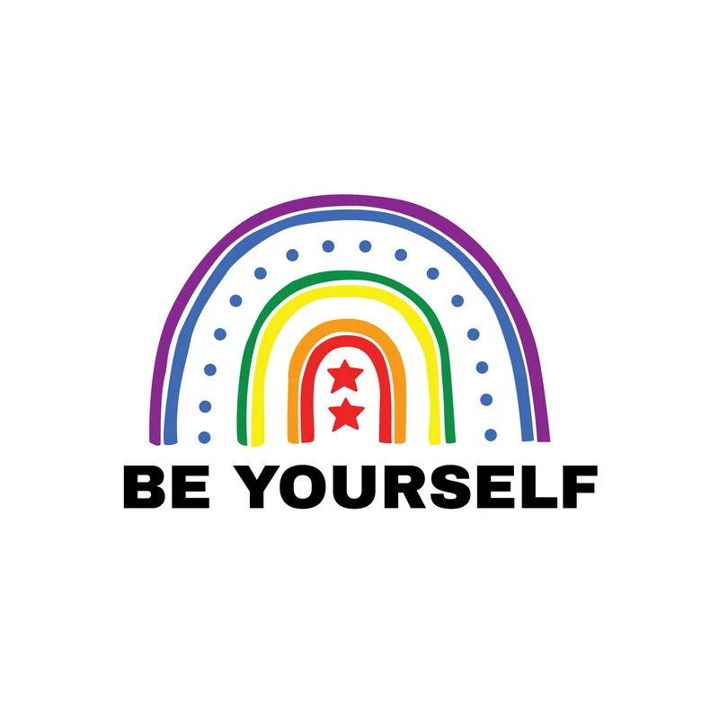BE YOURSELF | grafikás női pamutpóló