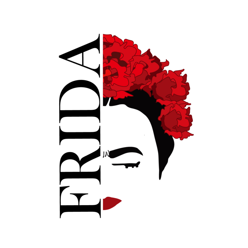 Frida portré | grafikás női pamutpóló