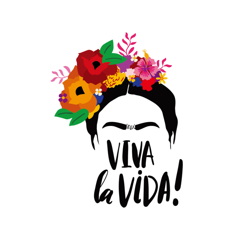VIVA la VIDA! | grafikás női pamutpóló
