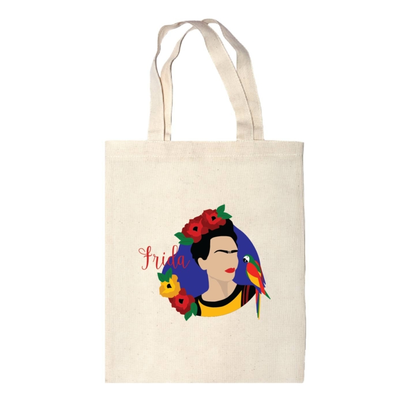 Papagájos Frida | grafikás vászontáska