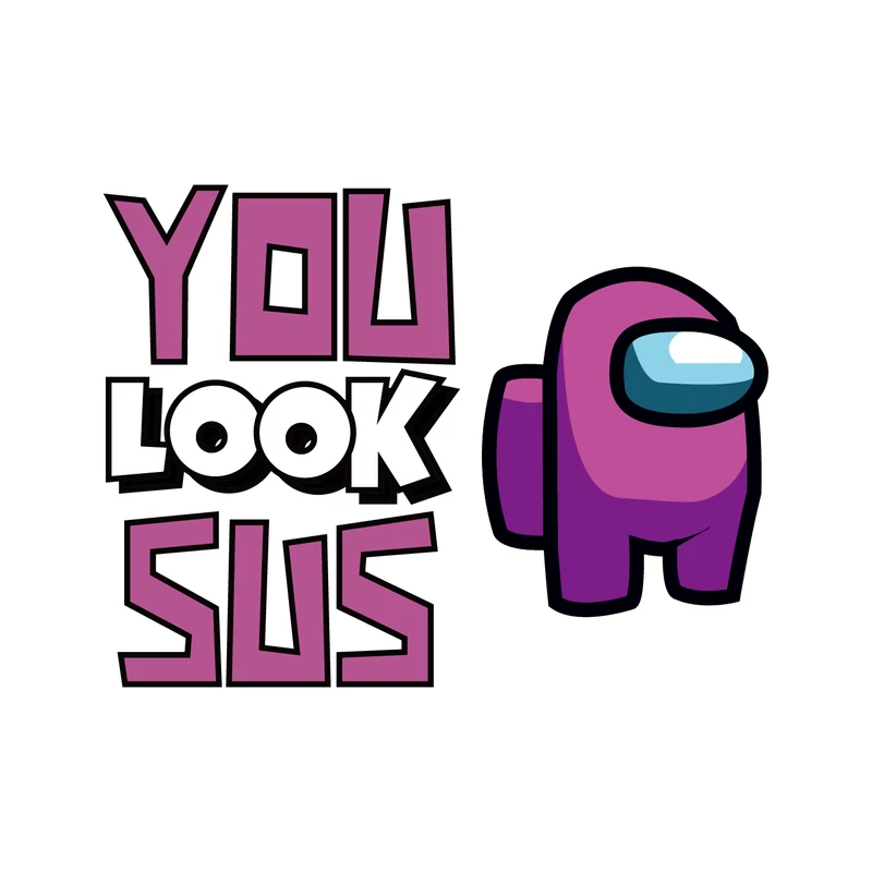 YOU LOOK SUS | mintás Among us férfi póló
