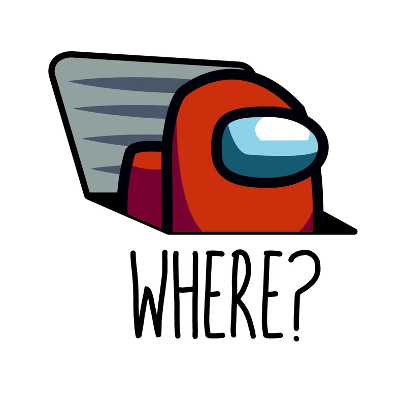 WHERE? | mintás Among us férfi póló