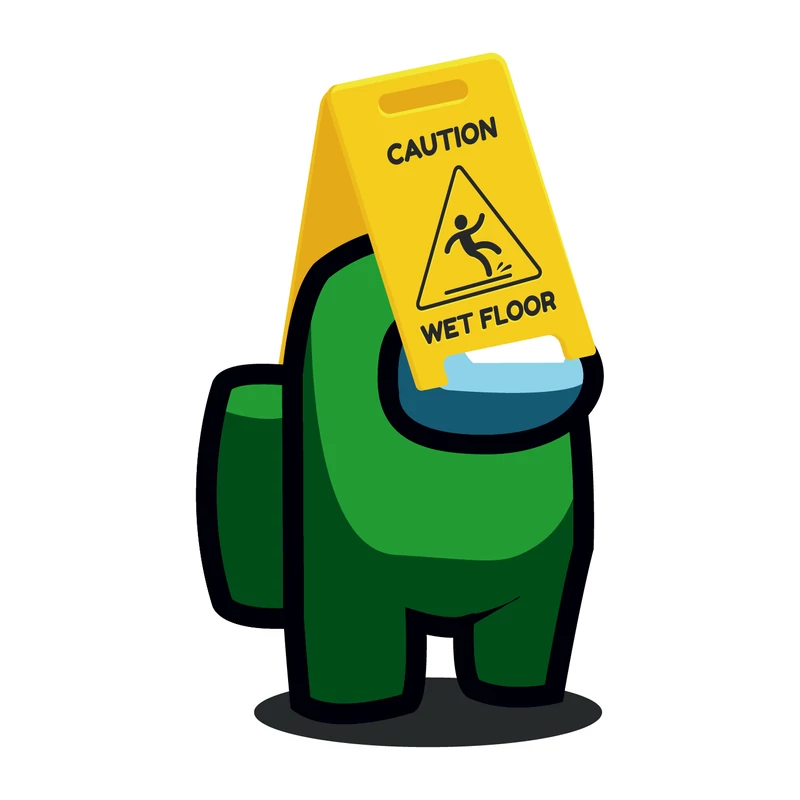 WET FLOOR AMONG US | mintás Among us fiú póló