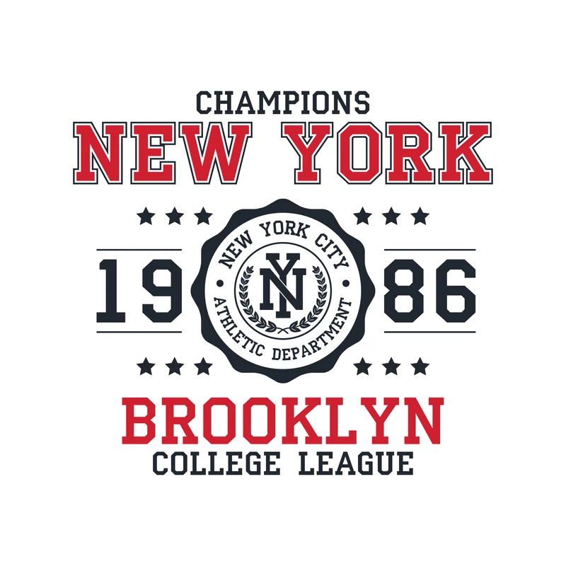 New York Champions | university stílusú férfi póló