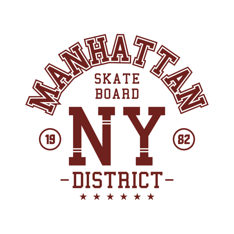 Manhattan Skate Board | university stílusú férfi póló