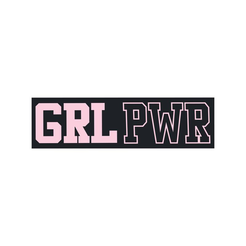 GRL PWR |university stílusú lány póló