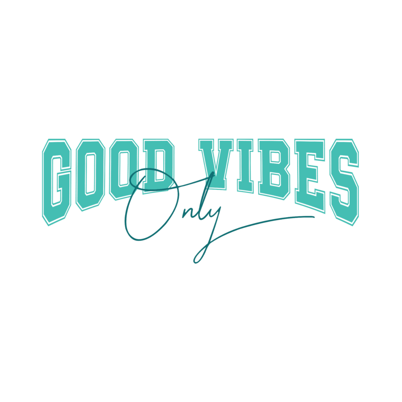 Good Vibes Only |university stílusú lány póló