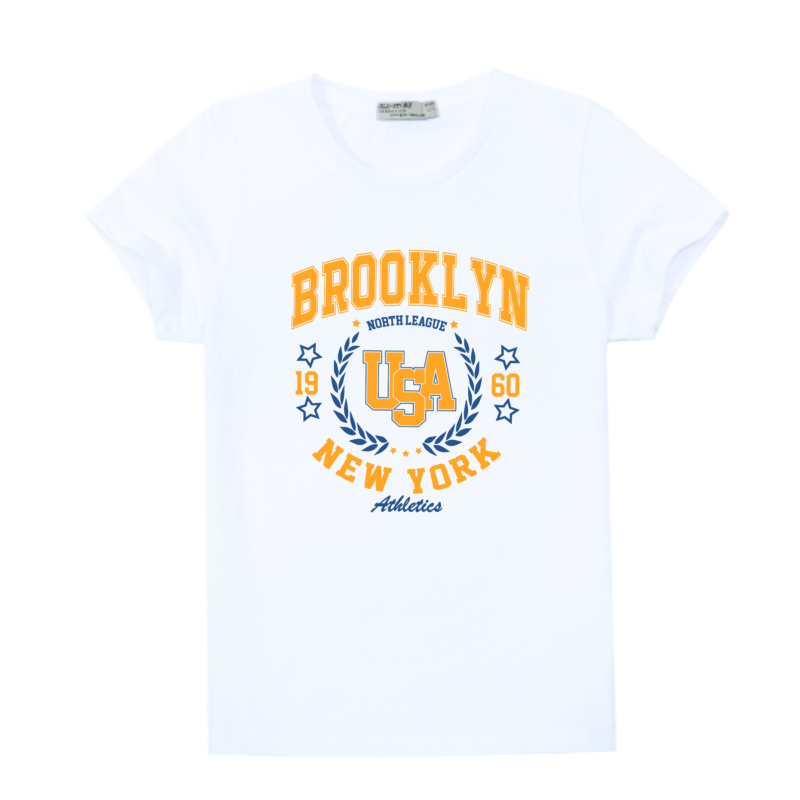 Brooklyn Athletics |university stílusú fiú póló