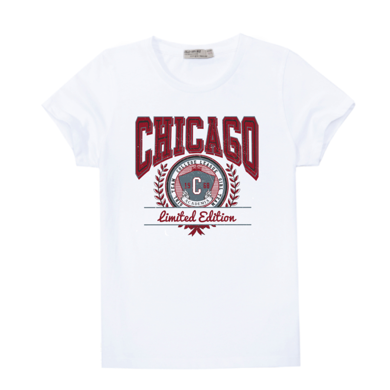 Chicago limited edition |university stílusú lány póló
