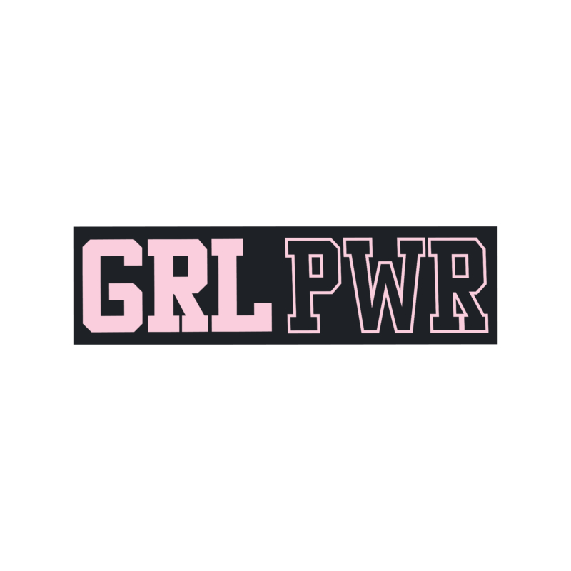 GRL PWR | university stílusú női póló
