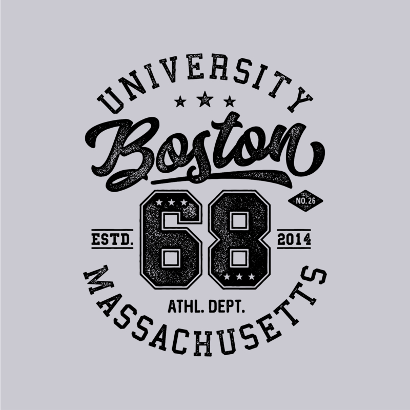 Boston 68  |university stílusú női póló