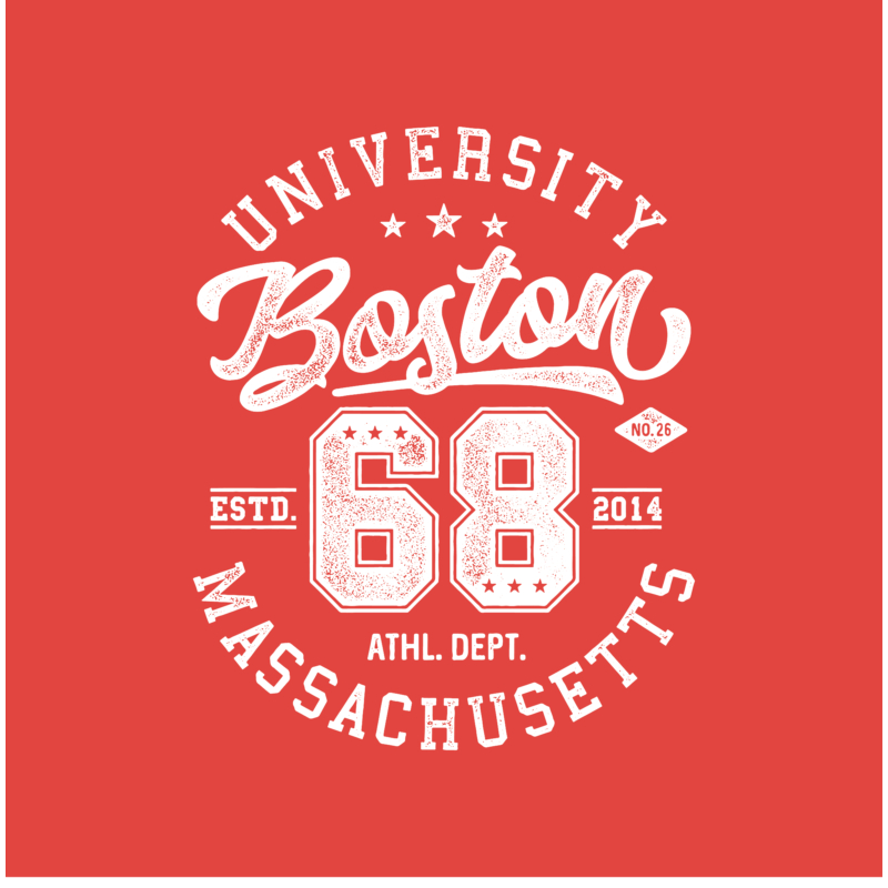 Boston 68  |university stílusú női póló