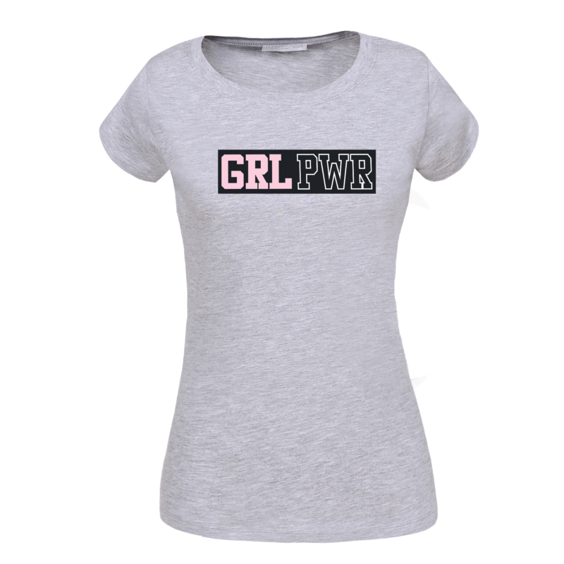GRL PWR | university stílusú női póló