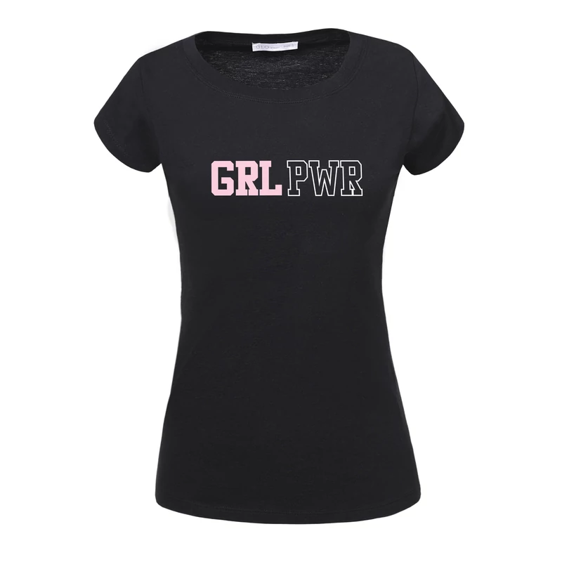 GRL PWR | university stílusú női póló