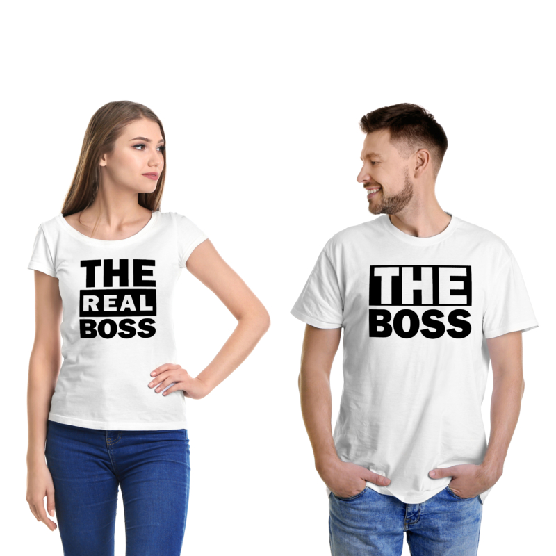 The real boss | grafikás páros pamutpóló