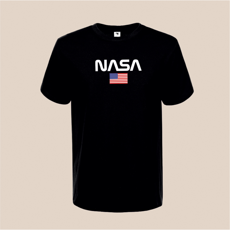 NASA & USA FLAG | grafikás férfi pamutpóló