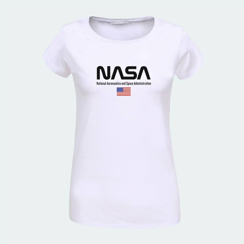 NASA & USA | grafikás női pamutpóló