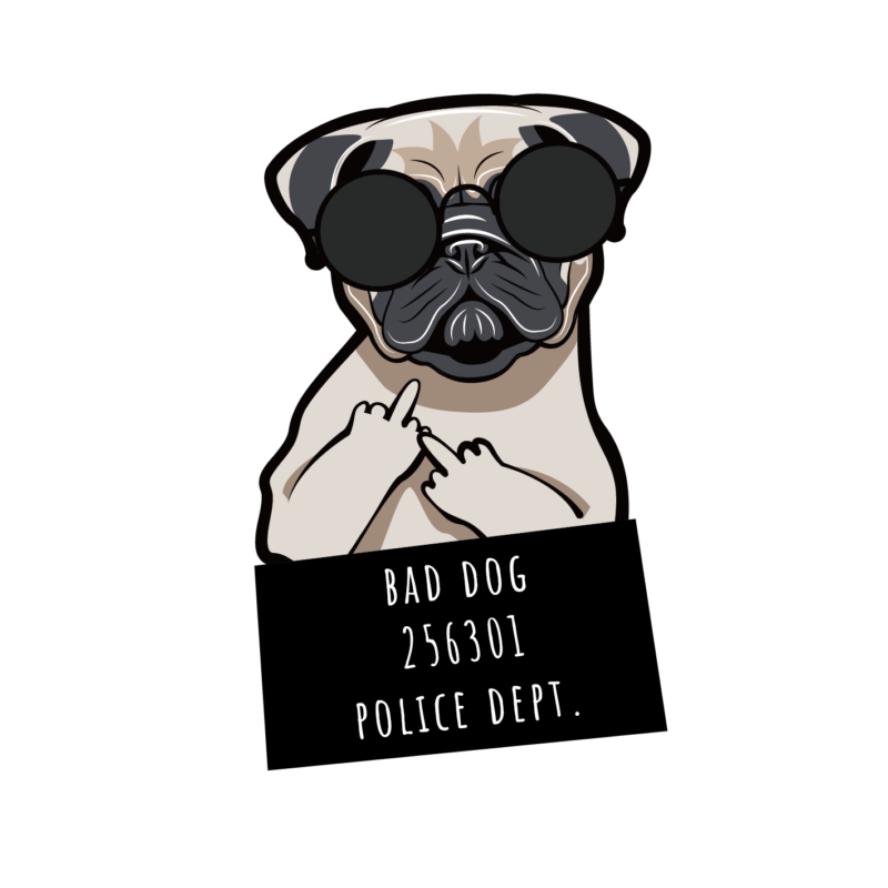 Bad dog | grafikás férfi pamutpóló