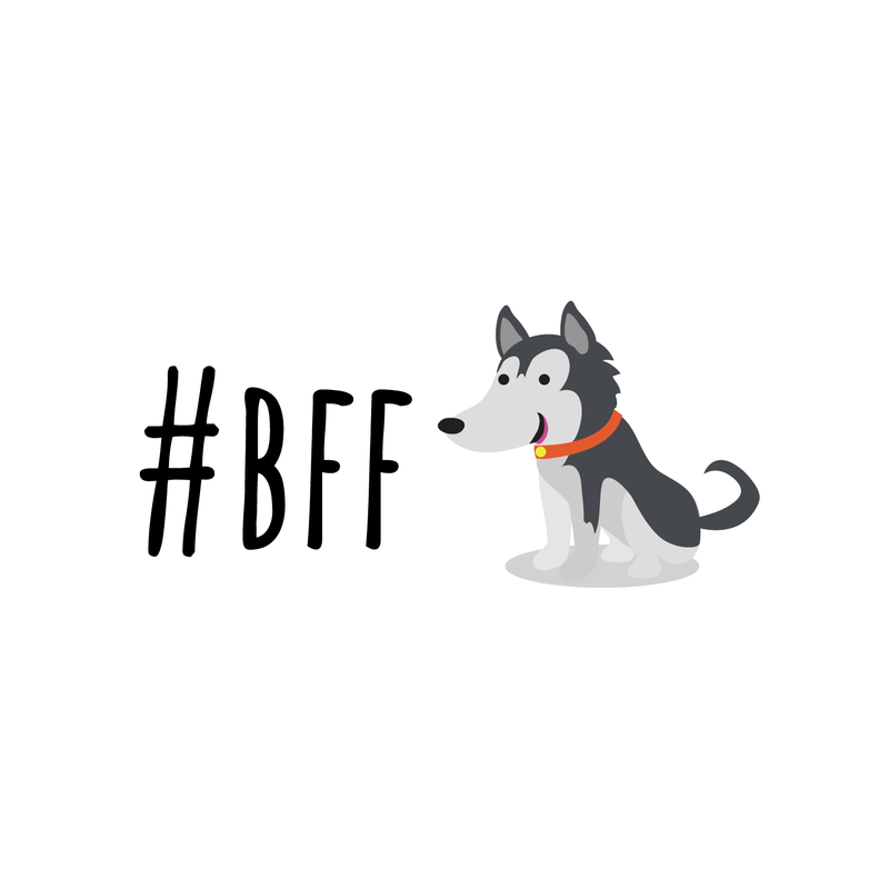 B.F.F. | grafikás lány pamutpóló
