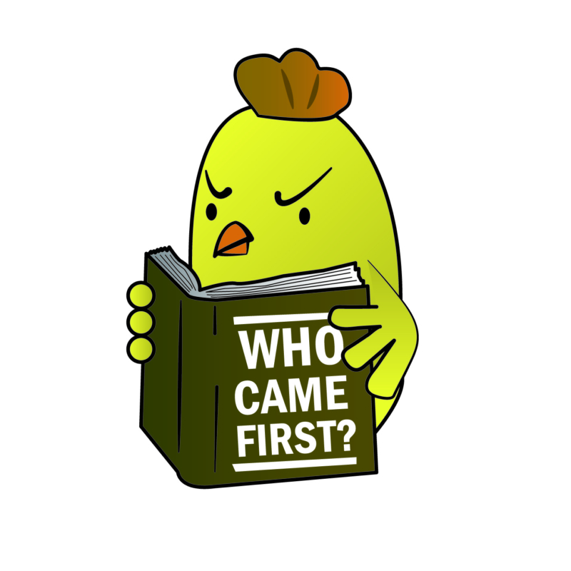 Who came first? | grafikás férfi pamutpóló