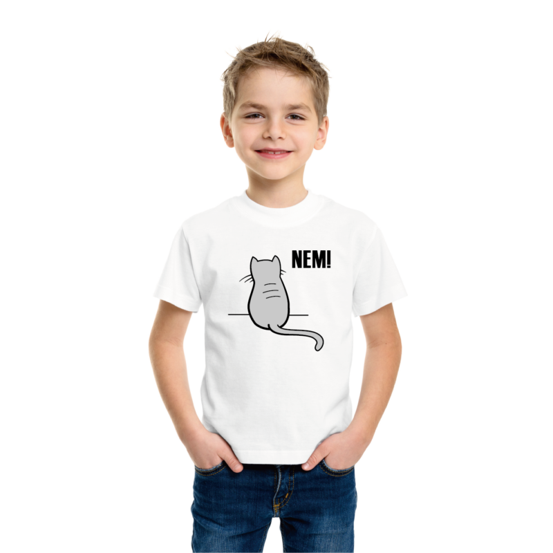 Durcás macska | grafikás fiú pamut póló