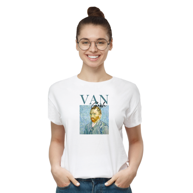 Van Gogh portré | grafikás női pamutpóló