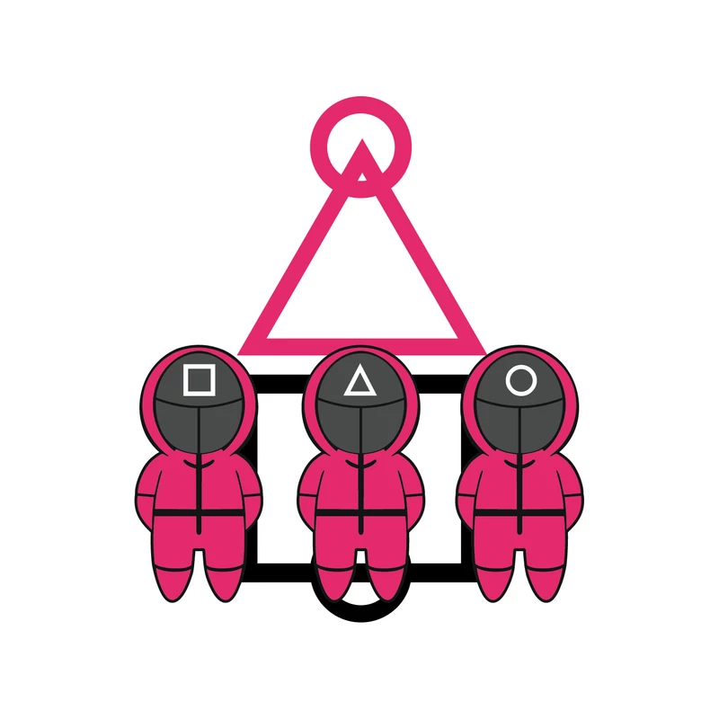 Guards&Geometry | Squid Game grafikás férfi póló