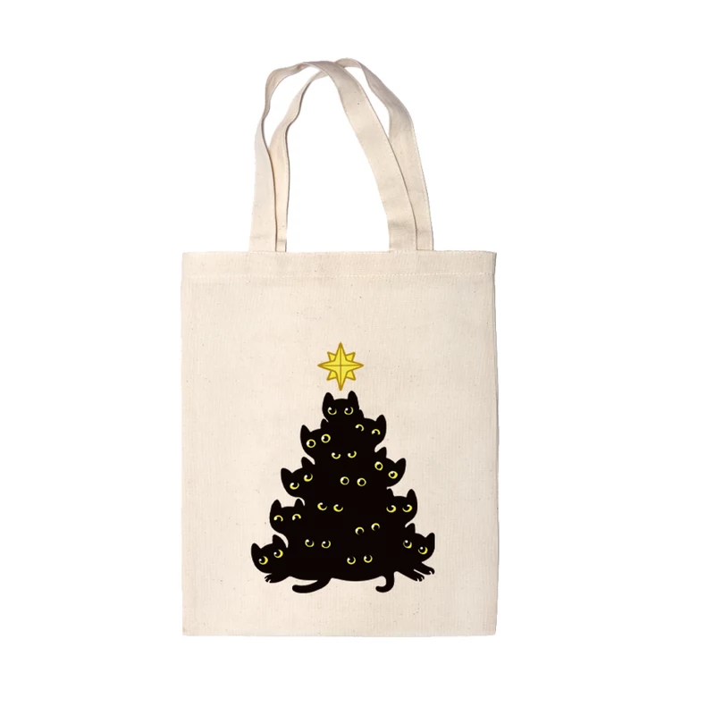 Catmas tree | grafikás vászontáska