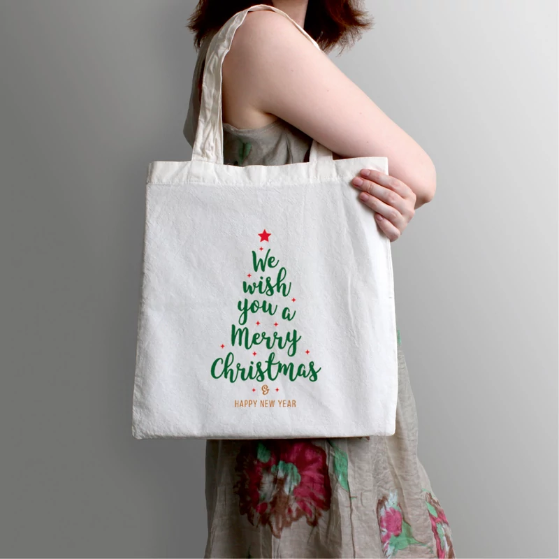 We wish you a Merry Christmas | grafikás vászontáska