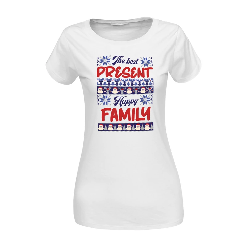 Happy family | grafikás női póló