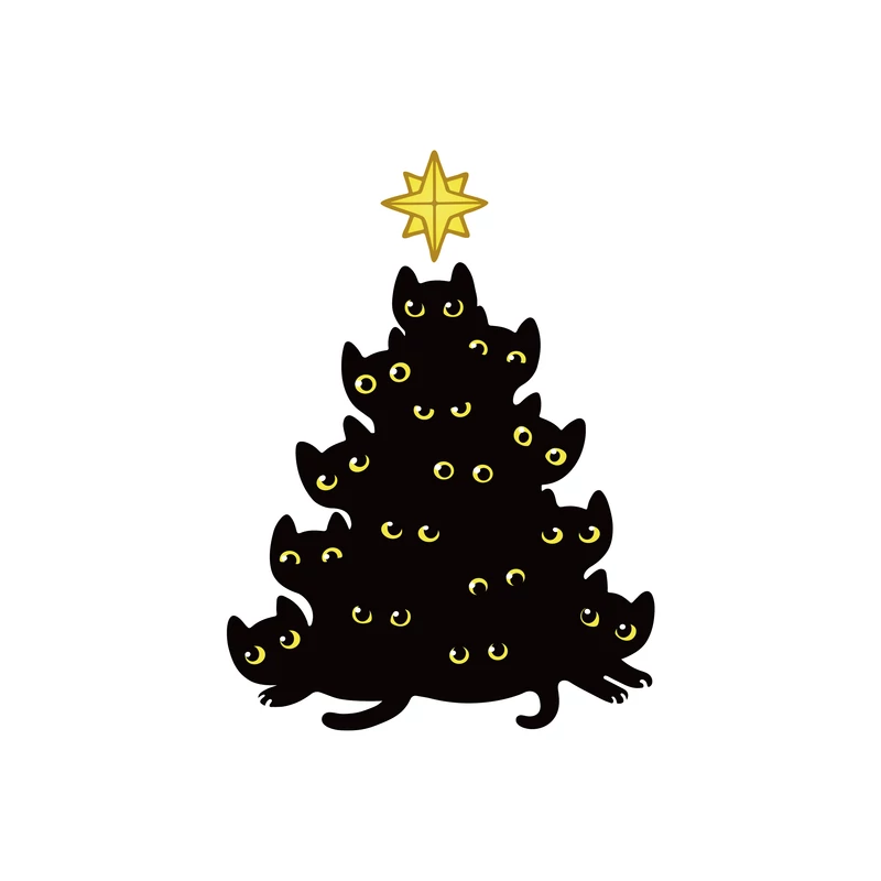 Catmas tree | grafikás vászontáska