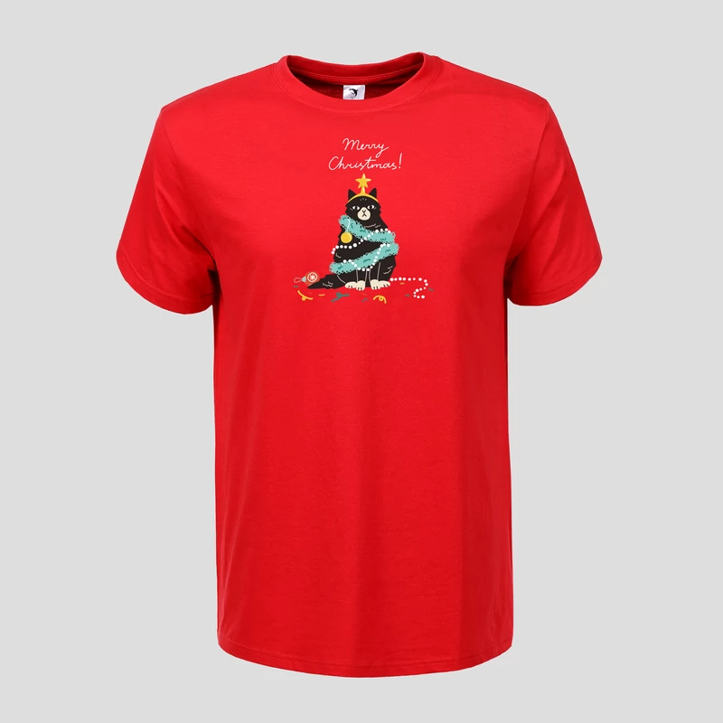 Merry Christmas | grafikás férfi pamutpóló