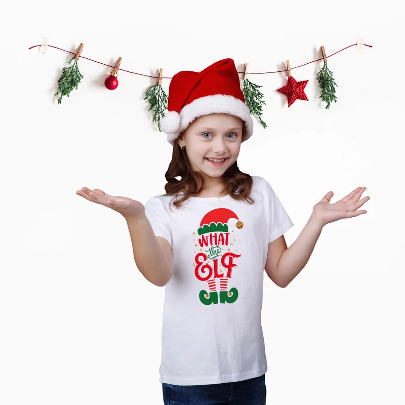 What the elf ? | grafikás lány pamutpóló