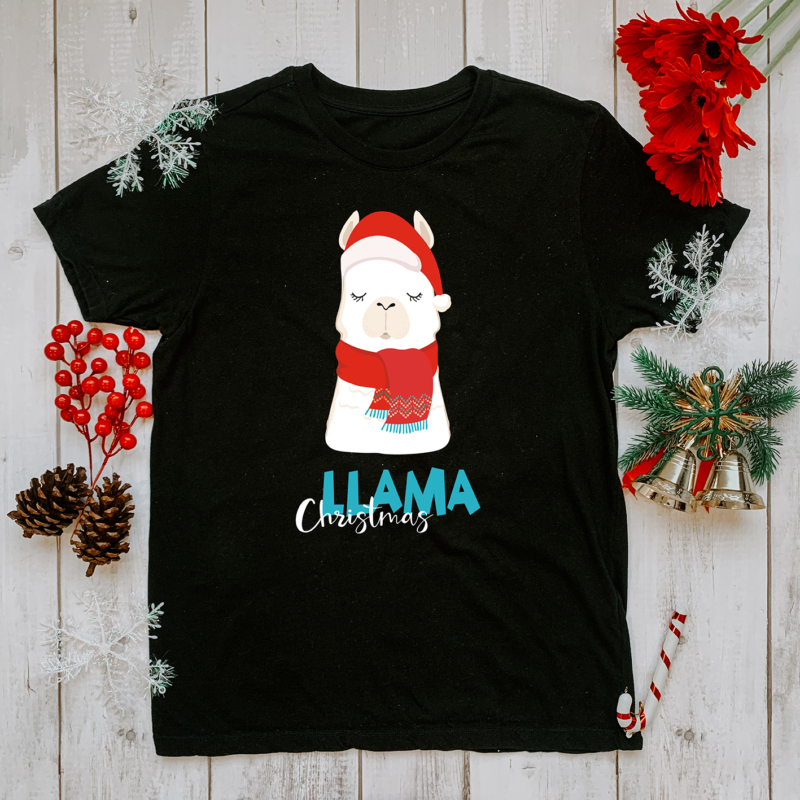Karácsonyi la- la- lama | grafikás női póló
