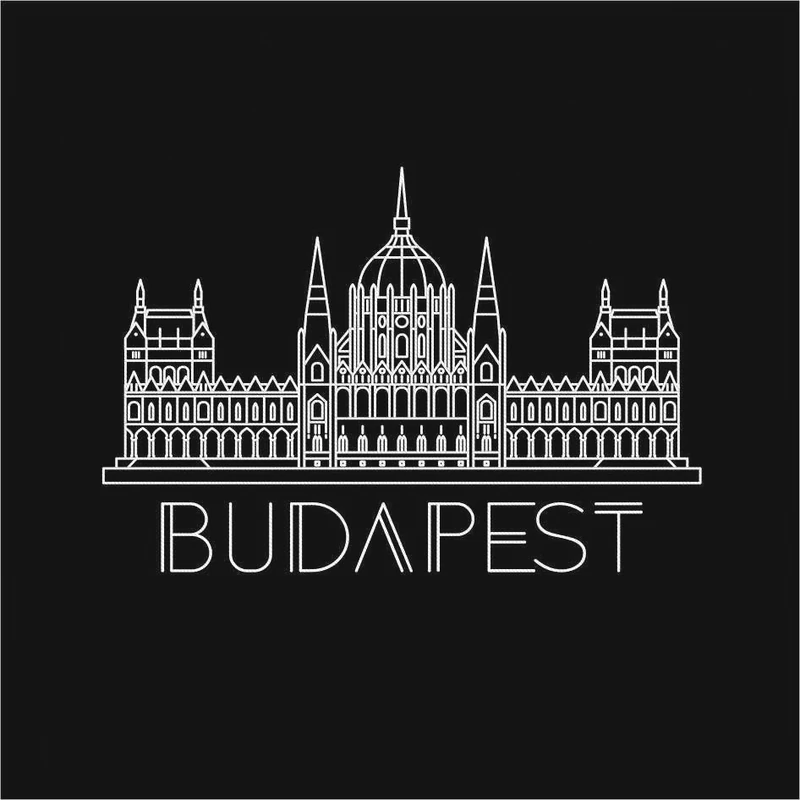 BP Parlament | Budapest grafikás férfi póló