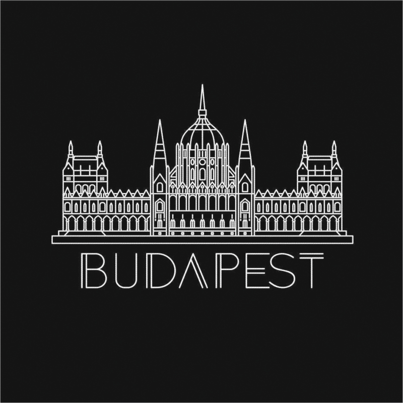 BP Parlament | Budapest grafikás férfi póló
