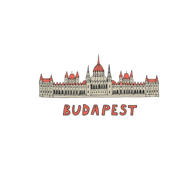 Parlament 2 | Budapest grafikás férfi póló
