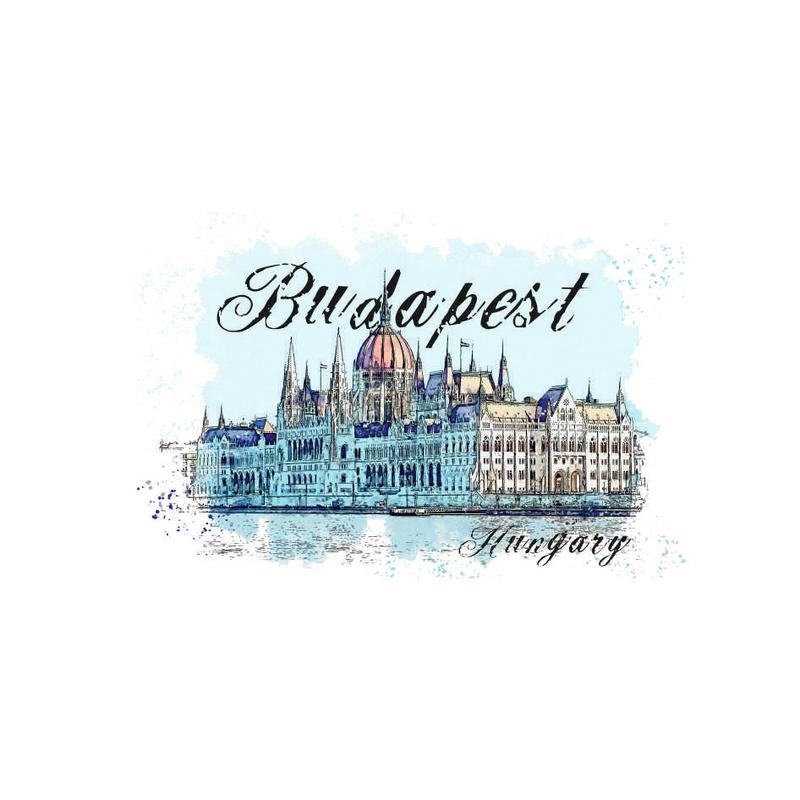 Blue Parlament | Budapest grafikás férfi póló