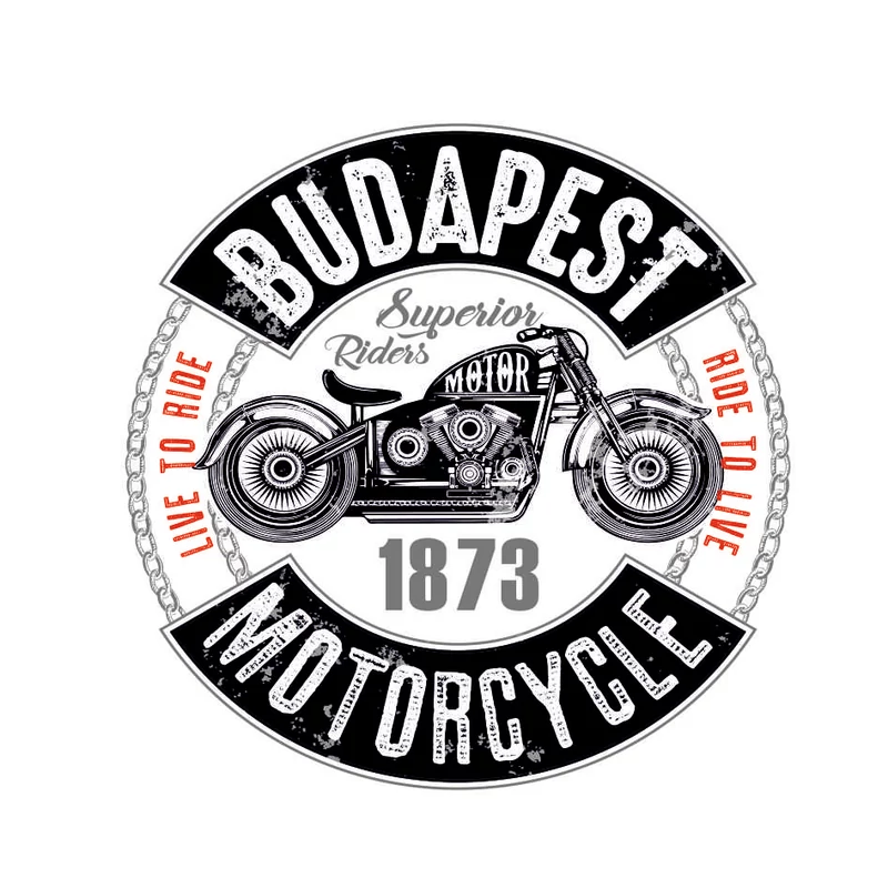Motorbycle| Budapest grafikás férfi póló